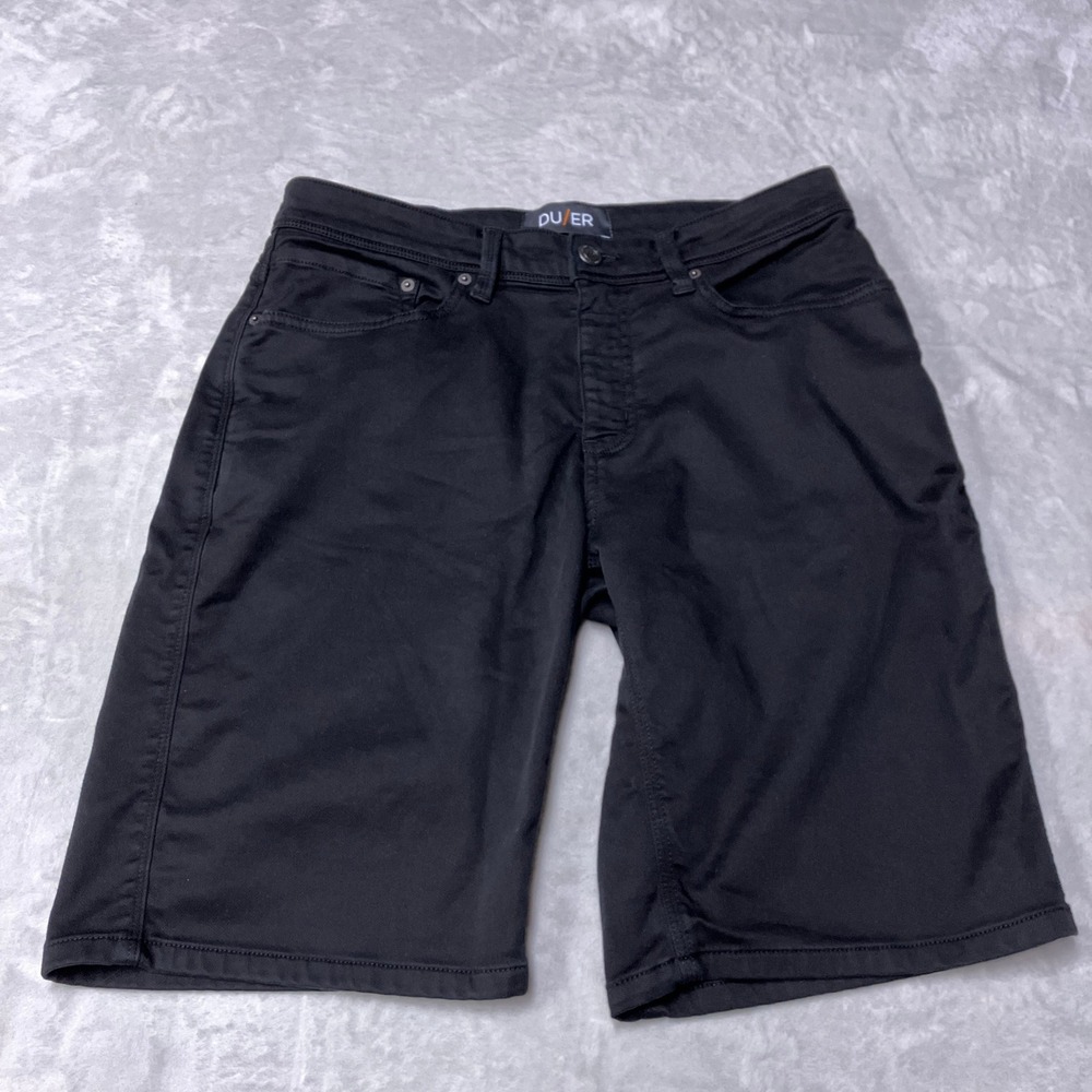 DUER No Sweat Shorts N2X Relaxed Taper 11" Comfort Stretch Chino Black Mens 34